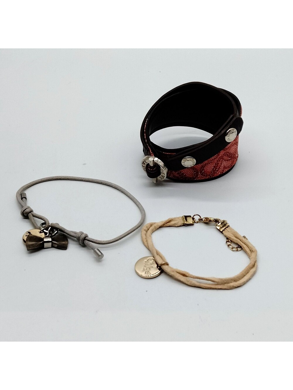 Chloe Loewe Bracelet 3 set Pink Fabric 5851356